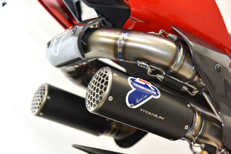 DUCATI PANIGALE V4 – STREETFIGHTER V4 BLACK TWIN SILENCERS TITANIUM WSBK – BLACK TITANIUM 3