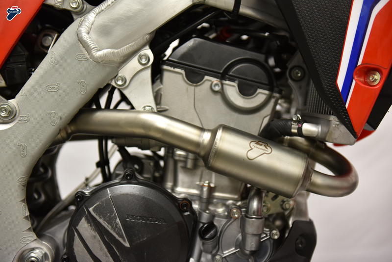 HONDA CRF250 “RACING KIT” CROSS FULL SYSTEM KIT-DOUBLE -COLLECTOR – TITANIUM 5
