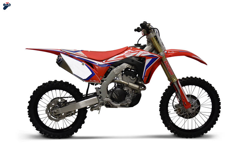 HONDA CRF250 “RACING KIT” CROSS FULL SYSTEM KIT-DOUBLE -COLLECTOR – TITANIUM 3