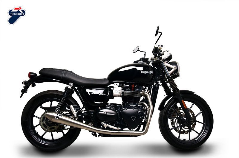 TRIUMPH STREET TWIN COMPLETE SYSTEM STAINLESS