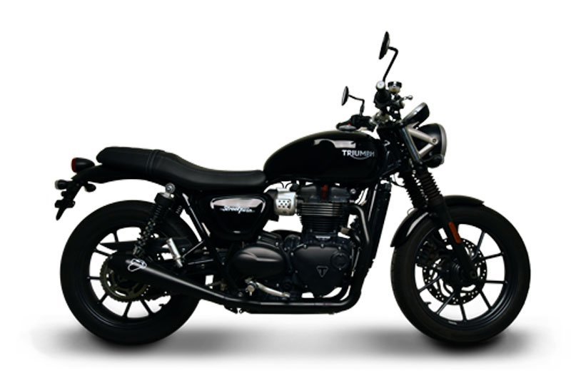 TRIUMPH STREET TWIN COMPLETE SYSTEM STAINLESS BLACK
