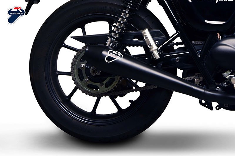 TRIUMPH STREET TWIN COMPLETE SYSTEM STAINLESS BLACK 2