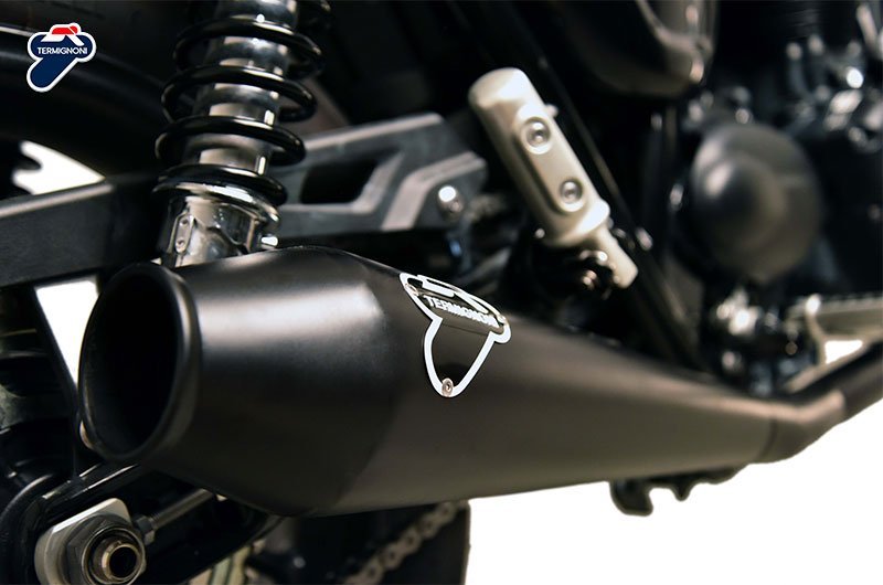 TRIUMPH STREET TWIN COMPLETE SYSTEM STAINLESS BLACK 3